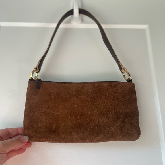 "Chestnut Grace" Kate Spade Italian Suede Shoulder Bag -- Holiday Gift Ready - Picture 6 of 15